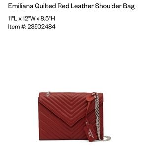 Emilia quilted shoulder leather Italian bag